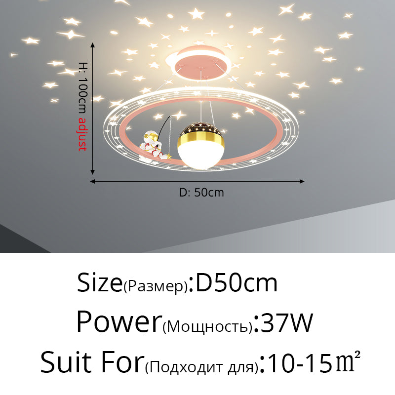 Children's Room Bedroom Lamp Creative Space Astronaut Pendant Lamp - Morderncharm store