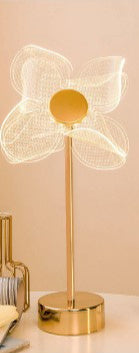 Flowers Decorated Table Lamp Bedroom Ins Warm null