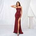 Elegant Chest-wrapped Off-neck Long Large Hem Evening Dress null