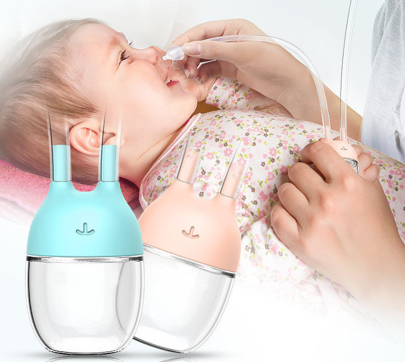 Convenient Baby Safe Nose Cleaner Vacuum Suction Nasal Mucus Runny Aspirator Inhale Baby Kids Healthy Care Stuff null