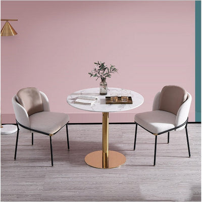 Chair Marble Small Round Table Table And Chair Iron Art null
