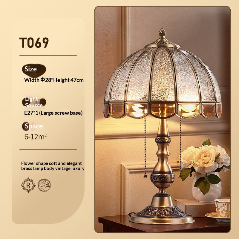 All-Copper Table Vintage Solid Copper European-Style Creative Cozy And Luxurious Study Lamp - Morderncharm store