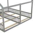 Twin Size Double Montessori House Bed with Shared Guardrails - Morderncharm store