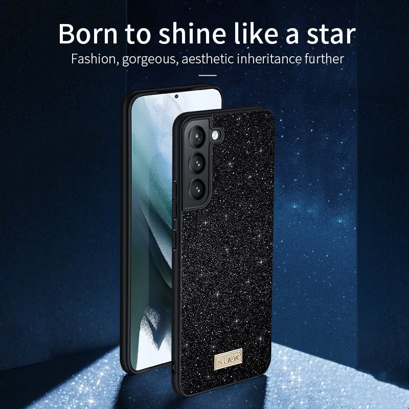 Glitter Leather Case Drop-resistant S23Ultra Phone Case null