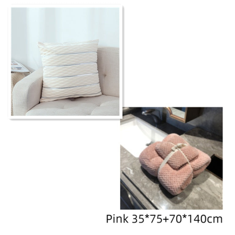 Simple Luxury Striped Velvet Pillow Cover Pillow Cushion Cover Pillow Case Covers for Sofa Flannel Velvet Sofa Cushion Cover null