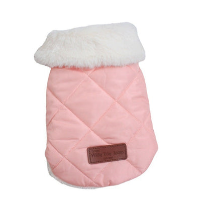 Dog Clothes Autumn And Winter Clothing Thickened Warm Cotton Coat null