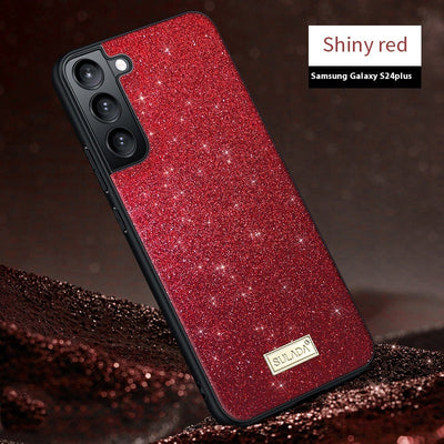 Glitter Leather Case Drop-resistant S23Ultra Phone Case null