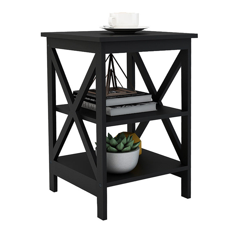 Sofa Small Coffee Table X-type Three-layer Partition Storage Side Table null