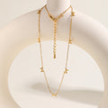 European and American style stainless steel necklace featuring a flat cross pendant and a bow design, showcasing elegant jewelry craftsmanship.
