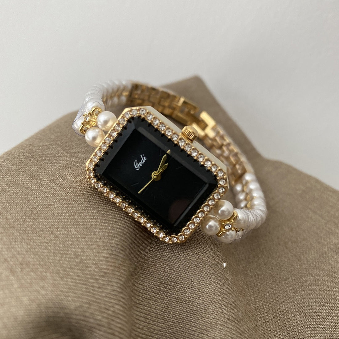 Luxury Pearl Strand Bracelet Watch