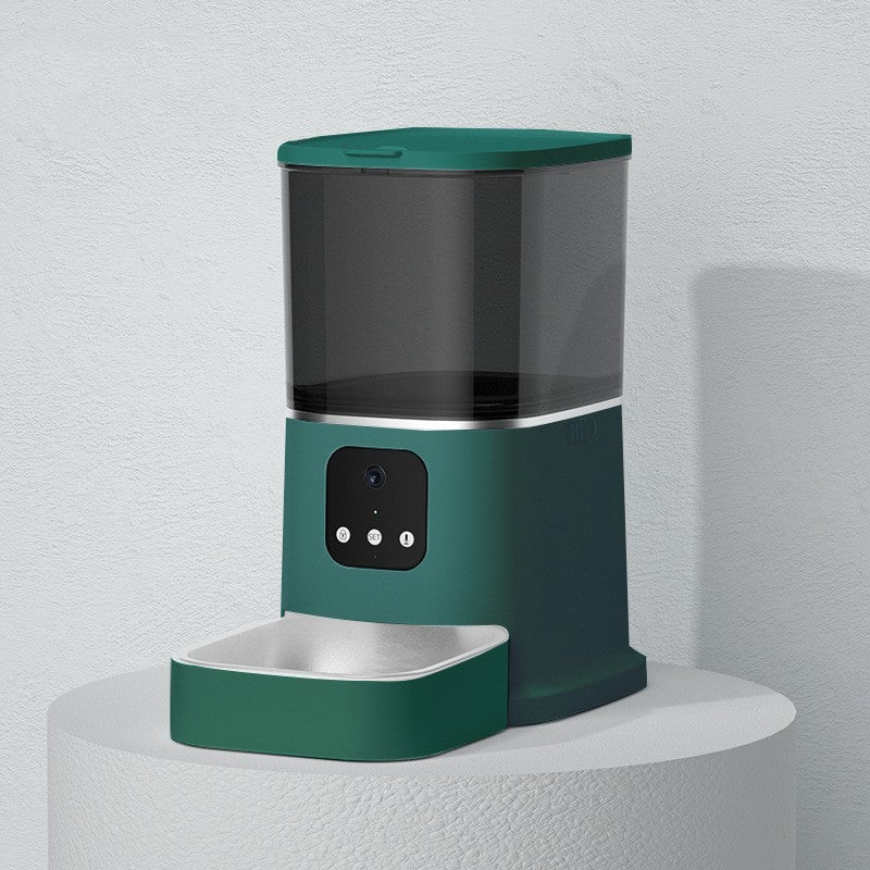 Pet Automatic Feeder Large Capacity Smart Voice Recorder APP Control Timer Feeding Cat Dog Food Dispenser With WiFi Pet Bowl null