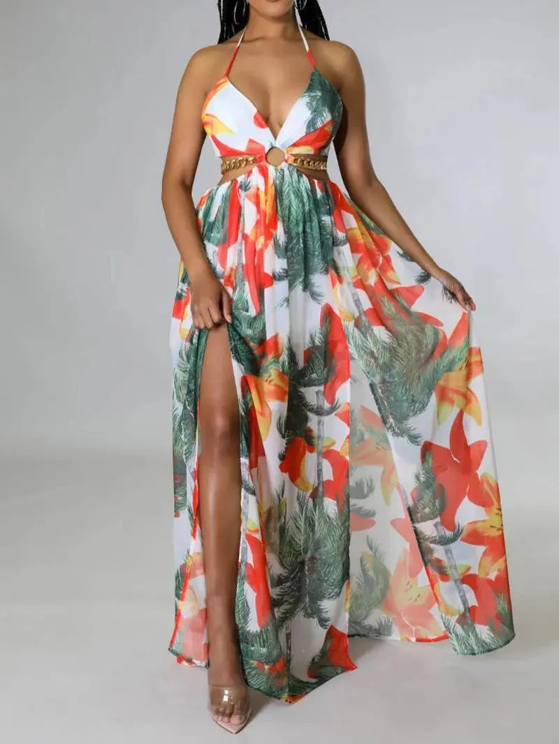 Summer Women's Printed Polyester Dress