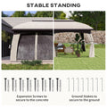 10’ x 20’ Patio Gazebo, Outdoor Gazebo Canopy Shelter with Netting, Vented Roof for Garden, Beige - Morderncharm store