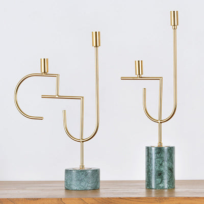 Dining table golden decoration nordic style candle holder null