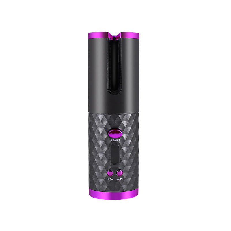 Rechargeable Automatic Hair Curler Women Portable Hair Curling Iron LCD Display Ceramic Curly Rotating Curling Wave Styer null