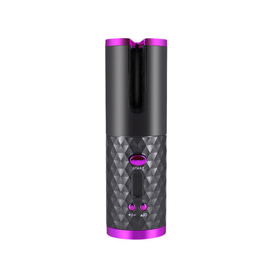 Rechargeable Automatic Hair Curler Women Portable Hair Curling Iron LCD Display Ceramic Curly Rotating Curling Wave Styer null