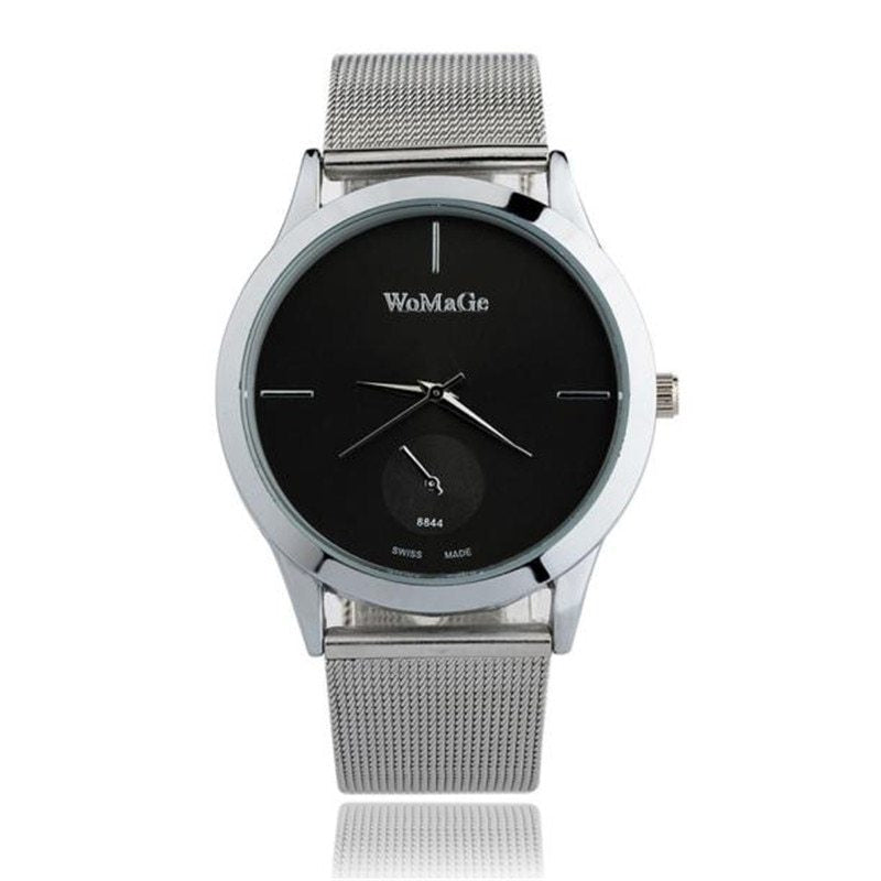 Fashion Alloy Belt Mesh Watch Unisex women's watches Minimalist Style Quartz Watch relogio feminino saat Watches for women null