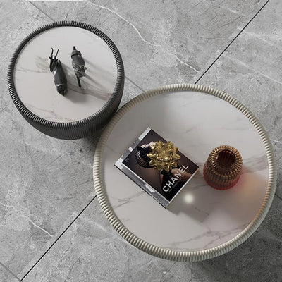 Light Luxury Round Tea Table Modern Simple Small House null