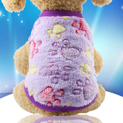 Flannel warm pet clothes null
