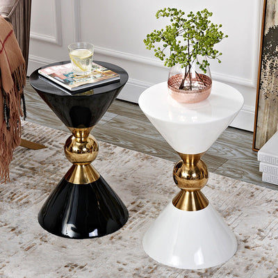Light luxury style side table post-modern Mini removable sofa corner American black and white New Chinese style stainless steel corner table null