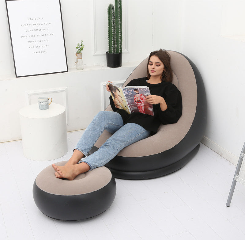 Lazy Bean Bag with Inflatable Folding Sofa null