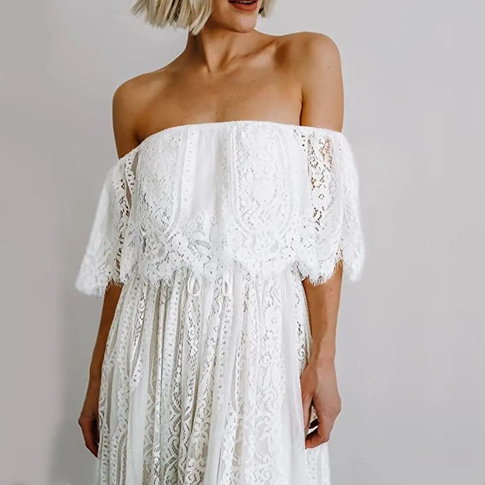 Bohemian Style Lace Long Dress