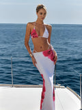 Printed Sexy Bandage Skirt Bikini Swimsuit null
