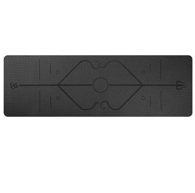 Non Slip TPE Yoga Mat Position Line Beginner null