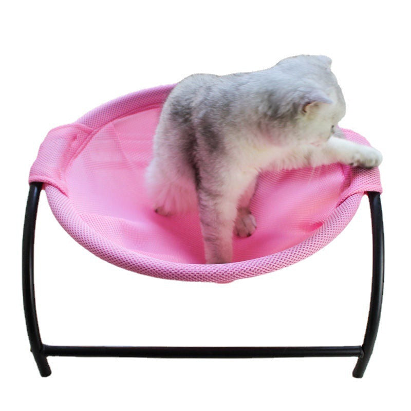 Cat Hammock Bed Free-Standing Cat Sleeping Cat Bed Cat Supplies Pet Supplies Whole Wash Stable Structure Detachable Excellent Breathability Easy Assembly Indoors Outdoors null