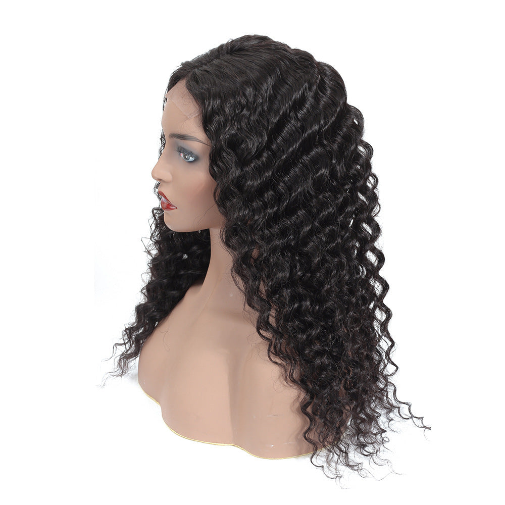 European And American Wig Female Human Hair Wigs Before Lace Real Person null
