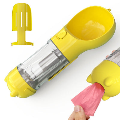 Pet Water Bottle Feeder Bowl Garbage Bag Storage Portable Pet Outdoor Travel 3 In 1 Dog Water Bottle null