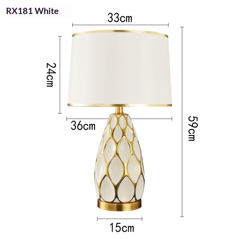 Modern Light-Luxury Creative Honeycomb Ceramic Table Lamp - Morderncharm store