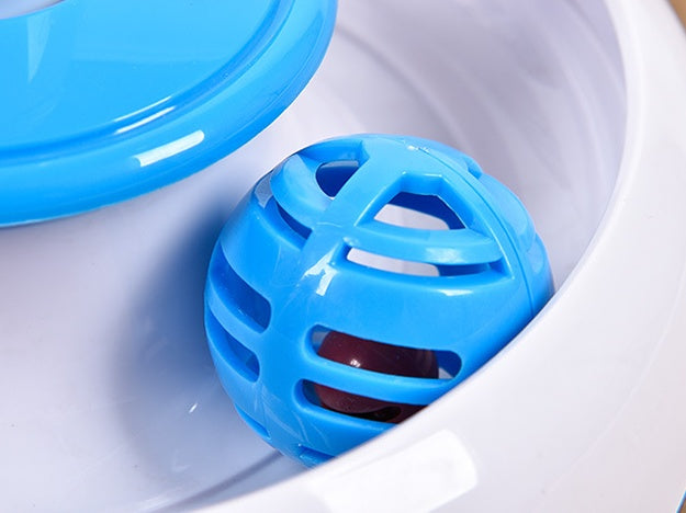 Yili electric pettoys 360 degree rotation interactive toycat turntable can reprovision feathers null