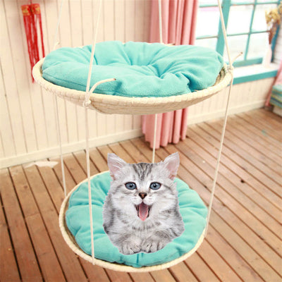 Straw cat hammock cat climbing frame cat nest null