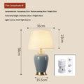 Jingdezhen Camphor Wood Ceramic American-Style Minimalist Chinese Table Lamp - Morderncharm store