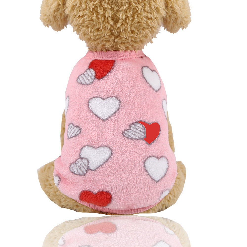 Flannel warm pet clothes null
