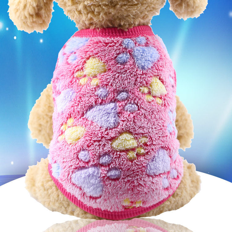 Flannel warm pet clothes null