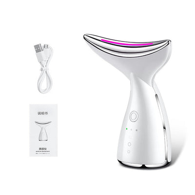 EMS Microcurrent Neck Face Beauty Device With 3 Colors LED Photon Therapy Skin Tighten Reduce Double Chin Face Lifting Devices null