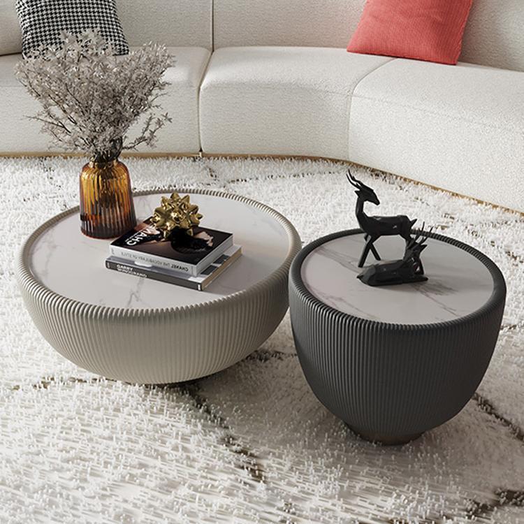 Light Luxury Round Tea Table Modern Simple Small House null