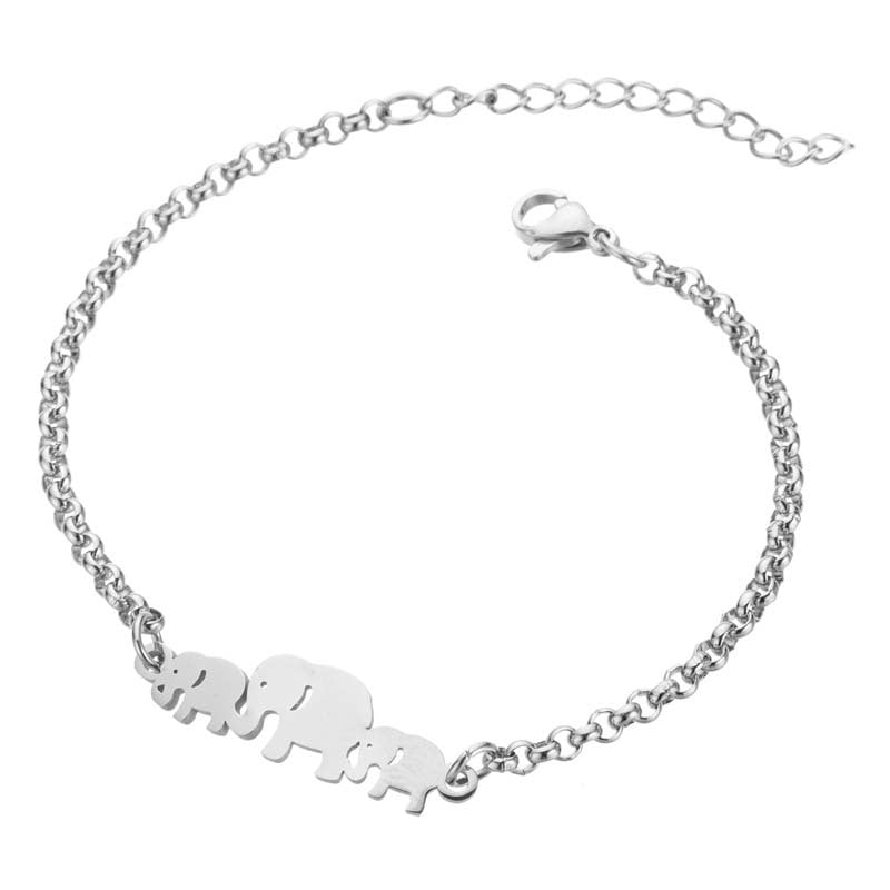 Stainless steel Xingyue bracelet with intricate design, showcasing a sleek, modern accessory on a neutral background.