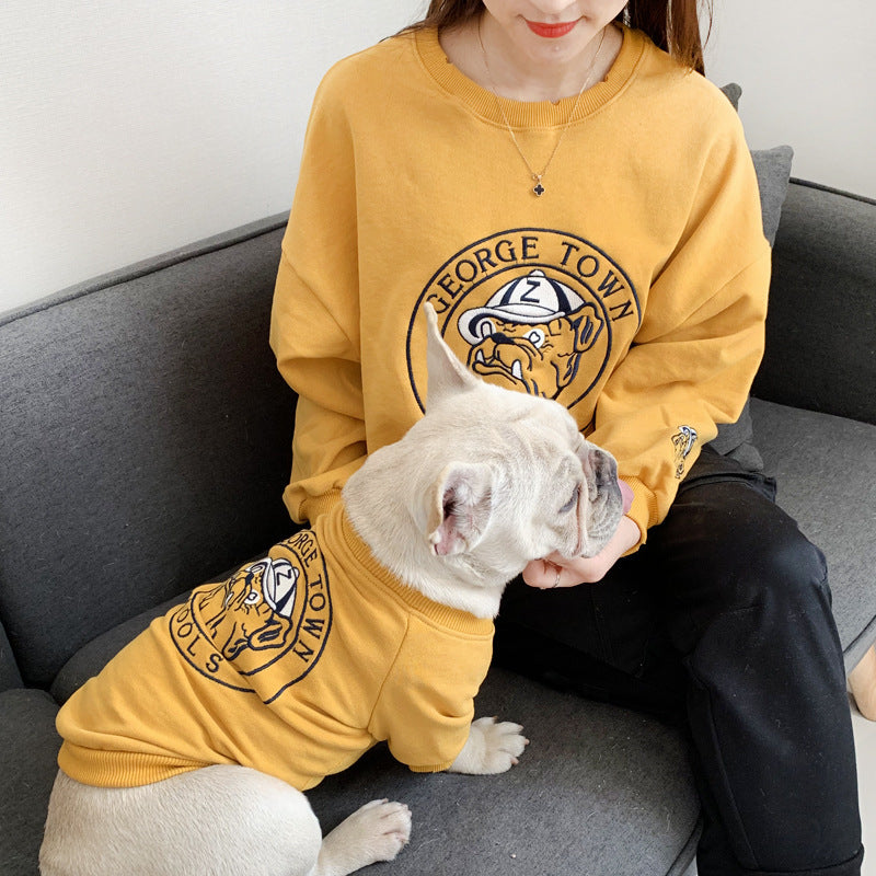 Pet Dog Spring Autumn Clothes for Small Dogs French Bulldog Embroidery Pattern Sweater Chihuahua Clothing Pug Costume Yorkie null
