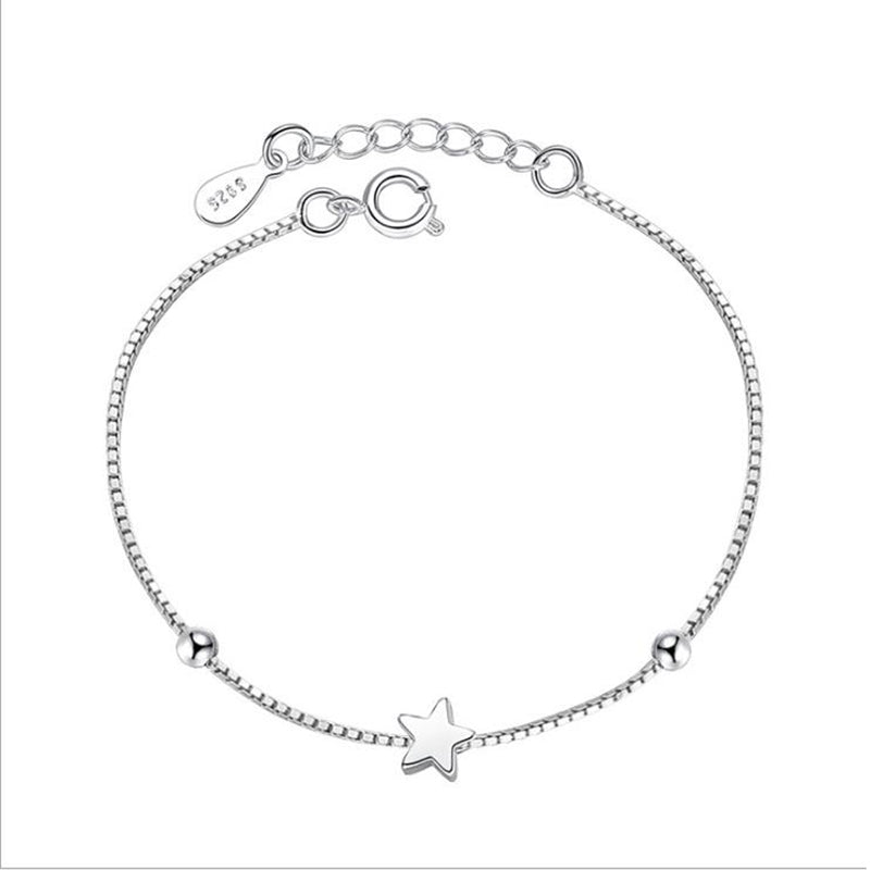 Square handmade bracelet with box chain design, featuring a sleek silver finish and intricate craftsmanship.
