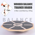 Wooden Octagonal Balance Trainer Board Twist Board Workout Balance Training  Sport Yoga Fitness Tool null