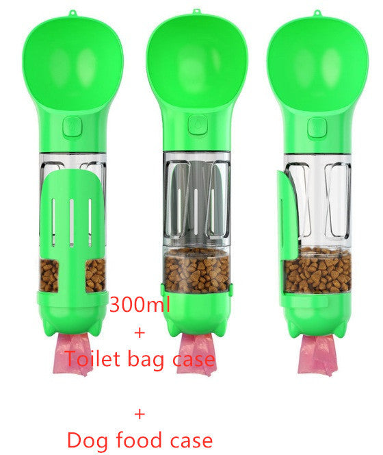 Pet Water Bottle Feeder Bowl Garbage Bag Storage Portable Pet Outdoor Travel 3 In 1 Dog Water Bottle null
