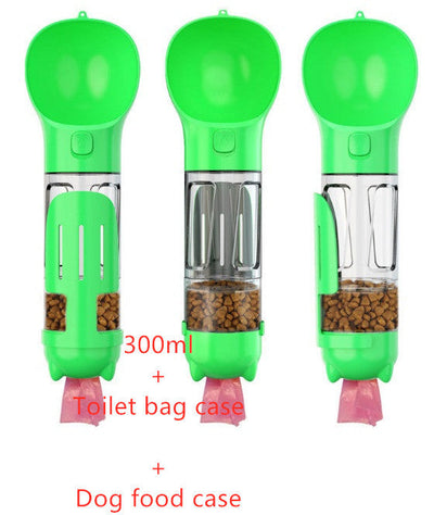 Pet Water Bottle Feeder Bowl Garbage Bag Storage Portable Pet Outdoor Travel 3 In 1 Dog Water Bottle null