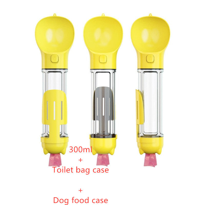 Pet Water Bottle Feeder Bowl Garbage Bag Storage Portable Pet Outdoor Travel 3 In 1 Dog Water Bottle null