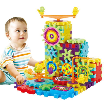 Electric Gears 3D Model Building Kits Plastic Brick Blocks Educational Toys for Kids null