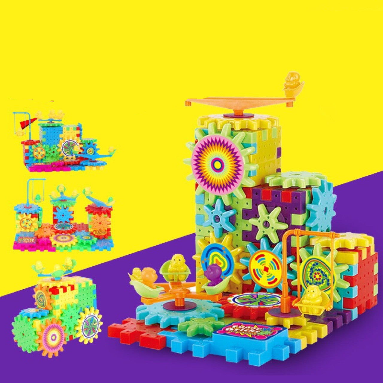 Electric Gears 3D Model Building Kits Plastic Brick Blocks Educational Toys for Kids null