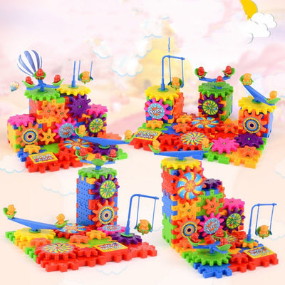 Electric Gears 3D Model Building Kits Plastic Brick Blocks Educational Toys for Kids null