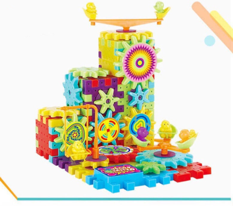 Electric Gears 3D Model Building Kits Plastic Brick Blocks Educational Toys for Kids null